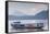 Laos, Luang Prabang. Riverboats on the Mekong River.-Walter Bibikow-Framed Stretched Canvas