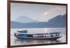 Laos, Luang Prabang. Riverboats on the Mekong River.-Walter Bibikow-Framed Photographic Print