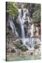 Laos, Luang Prabang. Tat Kuang Si Waterfall.-Walter Bibikow-Stretched Canvas