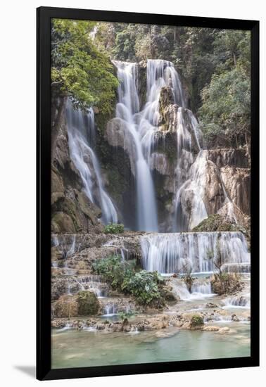 Laos, Luang Prabang. Tat Kuang Si Waterfall.-Walter Bibikow-Framed Photographic Print