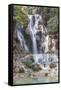 Laos, Luang Prabang. Tat Kuang Si Waterfall.-Walter Bibikow-Framed Stretched Canvas