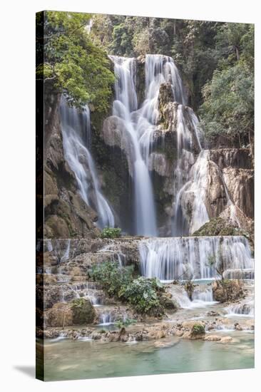 Laos, Luang Prabang. Tat Kuang Si Waterfall.-Walter Bibikow-Stretched Canvas