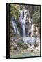 Laos, Luang Prabang. Tat Kuang Si Waterfall.-Walter Bibikow-Framed Stretched Canvas