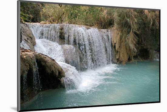 Laos, Luang Prabang. the Tat Kuang Si Waterfalls-Kevin Oke-Mounted Photographic Print