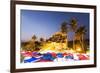 Laos, Luang Prabang. Wat Mai Temple and Night Market, at Dusk-Matteo Colombo-Framed Photographic Print