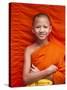 Laos, Luang Prabang, Wat Sensoukarahm, Portrait of Monk-Steve Vidler-Stretched Canvas