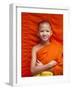 Laos, Luang Prabang, Wat Sensoukarahm, Portrait of Monk-Steve Vidler-Framed Photographic Print