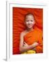 Laos, Luang Prabang, Wat Sensoukarahm, Portrait of Monk-Steve Vidler-Framed Photographic Print
