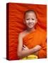 Laos, Luang Prabang, Wat Sensoukarahm, Portrait of Monk-Steve Vidler-Stretched Canvas