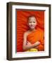 Laos, Luang Prabang, Wat Sensoukarahm, Portrait of Monk-Steve Vidler-Framed Photographic Print