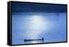 Laos, Sainyabuli. Nam Tien Reservoir, boats.-Walter Bibikow-Framed Stretched Canvas