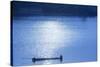 Laos, Sainyabuli. Nam Tien Reservoir, boats.-Walter Bibikow-Stretched Canvas