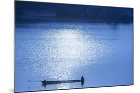 Laos, Sainyabuli. Nam Tien Reservoir, boats.-Walter Bibikow-Mounted Photographic Print