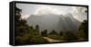 Laos, Vang Vieng. Dirt Road and Mountains-Matt Freedman-Framed Stretched Canvas