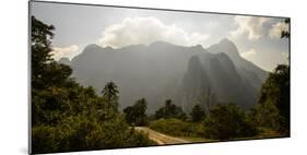 Laos, Vang Vieng. Dirt Road and Mountains-Matt Freedman-Mounted Photographic Print