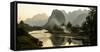 Laos, Vang Vieng. River Scene-Matt Freedman-Framed Stretched Canvas