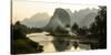 Laos, Vang Vieng. River Scene-Matt Freedman-Stretched Canvas