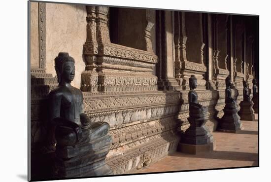 Laos, Vientiane, Detail of Wat Phra Kaew Temple-null-Mounted Giclee Print