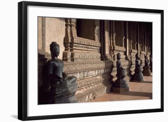 Laos, Vientiane, Detail of Wat Phra Kaew Temple-null-Framed Giclee Print