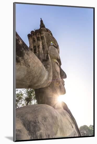 Laos, Vientiane. Giant Reclining Buddha, 120 Metres Long, at Buddha Park (Xieng Khuan)-Matteo Colombo-Mounted Photographic Print