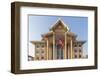 Laos, Vientiane. Lao National Culture Hall exterior.-Walter Bibikow-Framed Premium Photographic Print