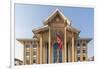 Laos, Vientiane. Lao National Culture Hall exterior.-Walter Bibikow-Framed Photographic Print