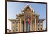 Laos, Vientiane. Lao National Culture Hall exterior.-Walter Bibikow-Framed Photographic Print