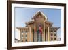 Laos, Vientiane. Lao National Culture Hall exterior.-Walter Bibikow-Framed Photographic Print