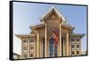 Laos, Vientiane. Lao National Culture Hall exterior.-Walter Bibikow-Framed Stretched Canvas