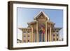 Laos, Vientiane. Lao National Culture Hall exterior.-Walter Bibikow-Framed Photographic Print