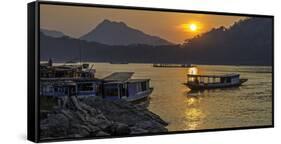 Laotian Fishing Village-Art Wolfe-Framed Stretched Canvas