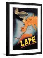 LAPE, Spanish Postal Airlines European Routes-null-Framed Art Print