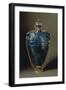 Lapis Lazuli Flask with Cover, Gold Chain and Enameled Gold and Gilded Copper Strips-Bernardo Buontalenti-Framed Giclee Print