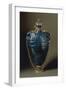 Lapis Lazuli Flask with Cover, Gold Chain and Enameled Gold and Gilded Copper Strips-Bernardo Buontalenti-Framed Giclee Print