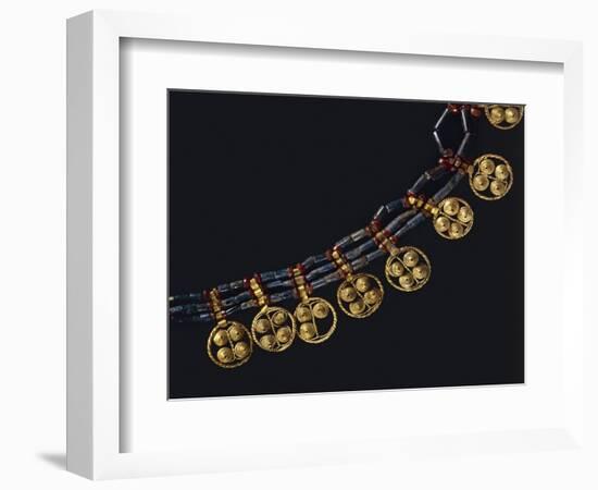 Lapislazuli and Carnelian Necklace with Gold Pendants, from Ur, Iraq-null-Framed Giclee Print
