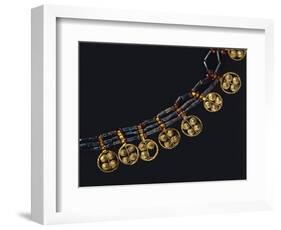 Lapislazuli and Carnelian Necklace with Gold Pendants, from Ur, Iraq-null-Framed Giclee Print