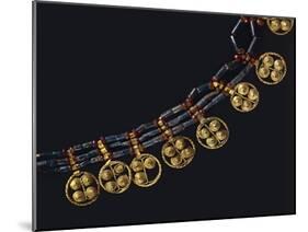 Lapislazuli and Carnelian Necklace with Gold Pendants, from Ur, Iraq-null-Mounted Giclee Print