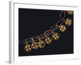 Lapislazuli and Carnelian Necklace with Gold Pendants, from Ur, Iraq-null-Framed Giclee Print