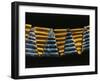 Lapislazuli and Gold Necklace from a Royal Tomb at Ur, Iraq, Detail, Sumerian Civilization-null-Framed Giclee Print
