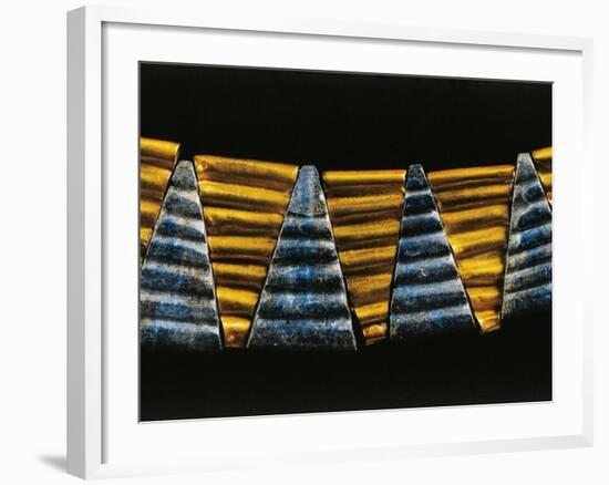 Lapislazuli and Gold Necklace from a Royal Tomb at Ur, Iraq, Detail, Sumerian Civilization-null-Framed Giclee Print