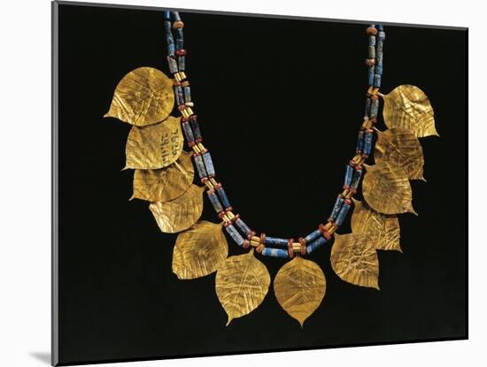 Lapislazuli Necklace with Gold Pendants from Ur, Iraq, Detail, Sumerian Civilization-null-Mounted Giclee Print