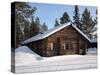 Lapland Log Cabin-pljvv-Stretched Canvas