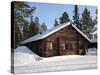 Lapland Log Cabin-pljvv-Stretched Canvas