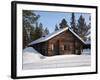 Lapland Log Cabin-pljvv-Framed Photographic Print