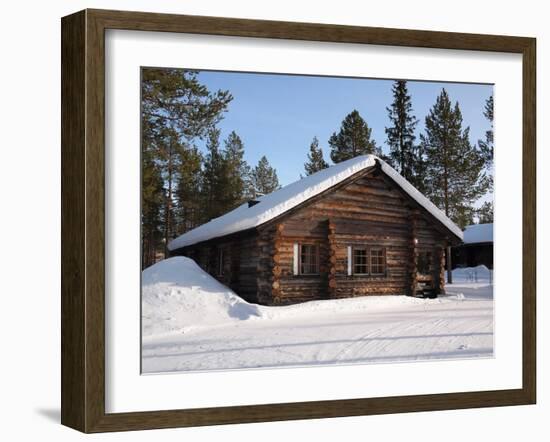 Lapland Log Cabin-pljvv-Framed Photographic Print