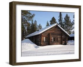 Lapland Log Cabin-pljvv-Framed Photographic Print