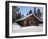 Lapland Log Cabin-pljvv-Framed Photographic Print