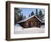 Lapland Log Cabin-pljvv-Framed Photographic Print