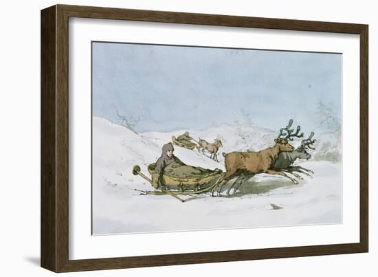 Lapland Sledge, 1803-John Augustus Atkinson-Framed Giclee Print