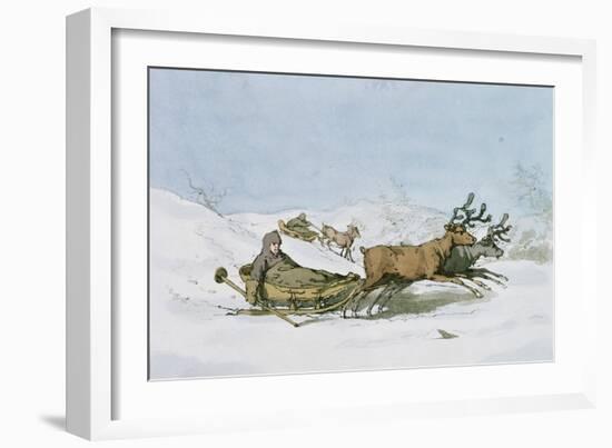Lapland Sledge, 1803-John Augustus Atkinson-Framed Giclee Print
